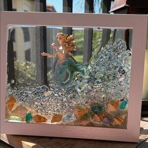 Mermaid Mosaics tttArt with Seashell Accents
